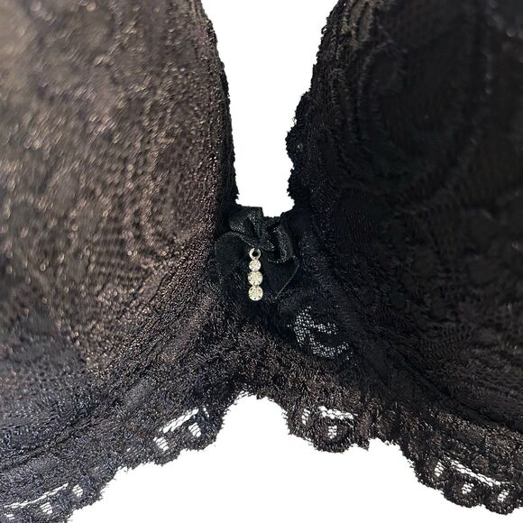 Smart & Sexy Add 2 Cup Sizes Push-Up Bra Black Lace Size 38C - Picture 5 of 14